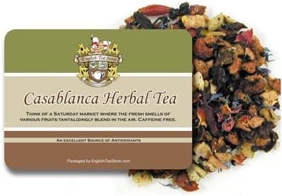 Casablanca Caffeine Free Herbal Tea 16oz Loose Leaf, Hibiscus Strawberry Apple
