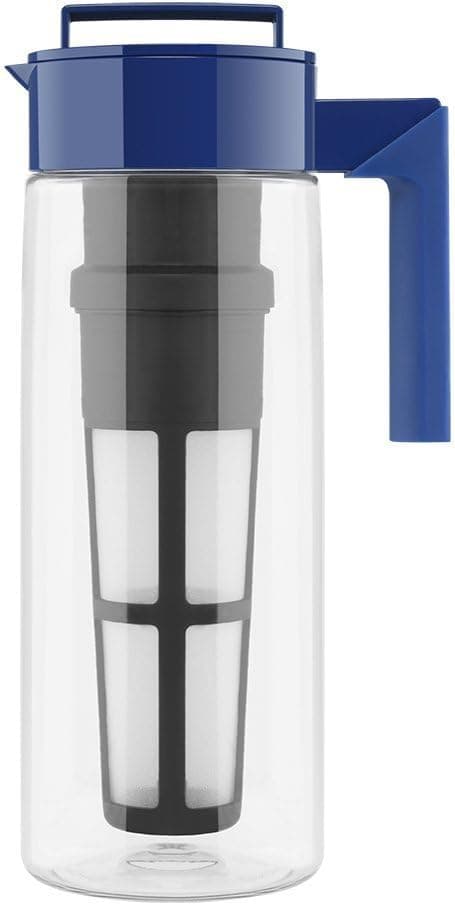 Takeya Flash Chill Iced Tea Maker with Patented Flash Chill Technology, 2 Quart, Blueberry