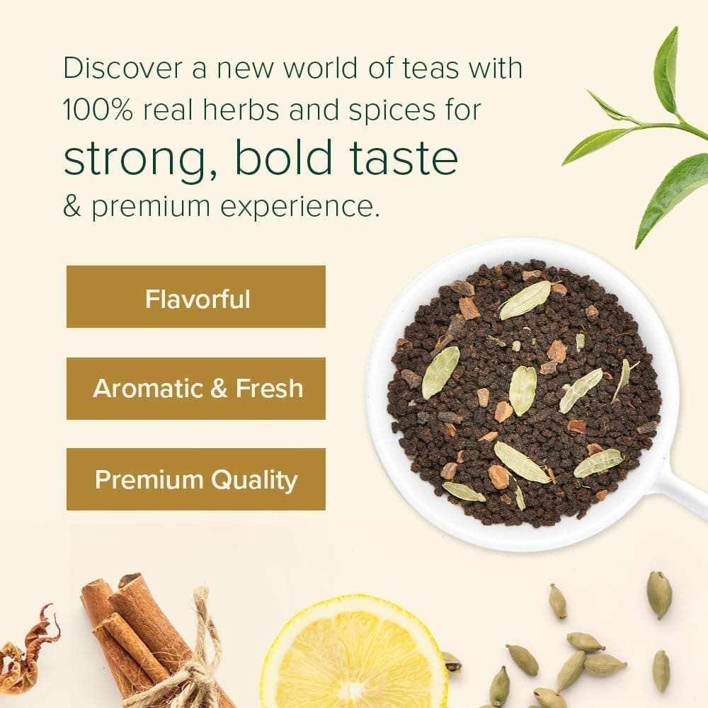 VAHDAM Top 10 Favourites Tea Sampler Set, Loose Leaf Tea (50+ Cups), Vacuum Sealed