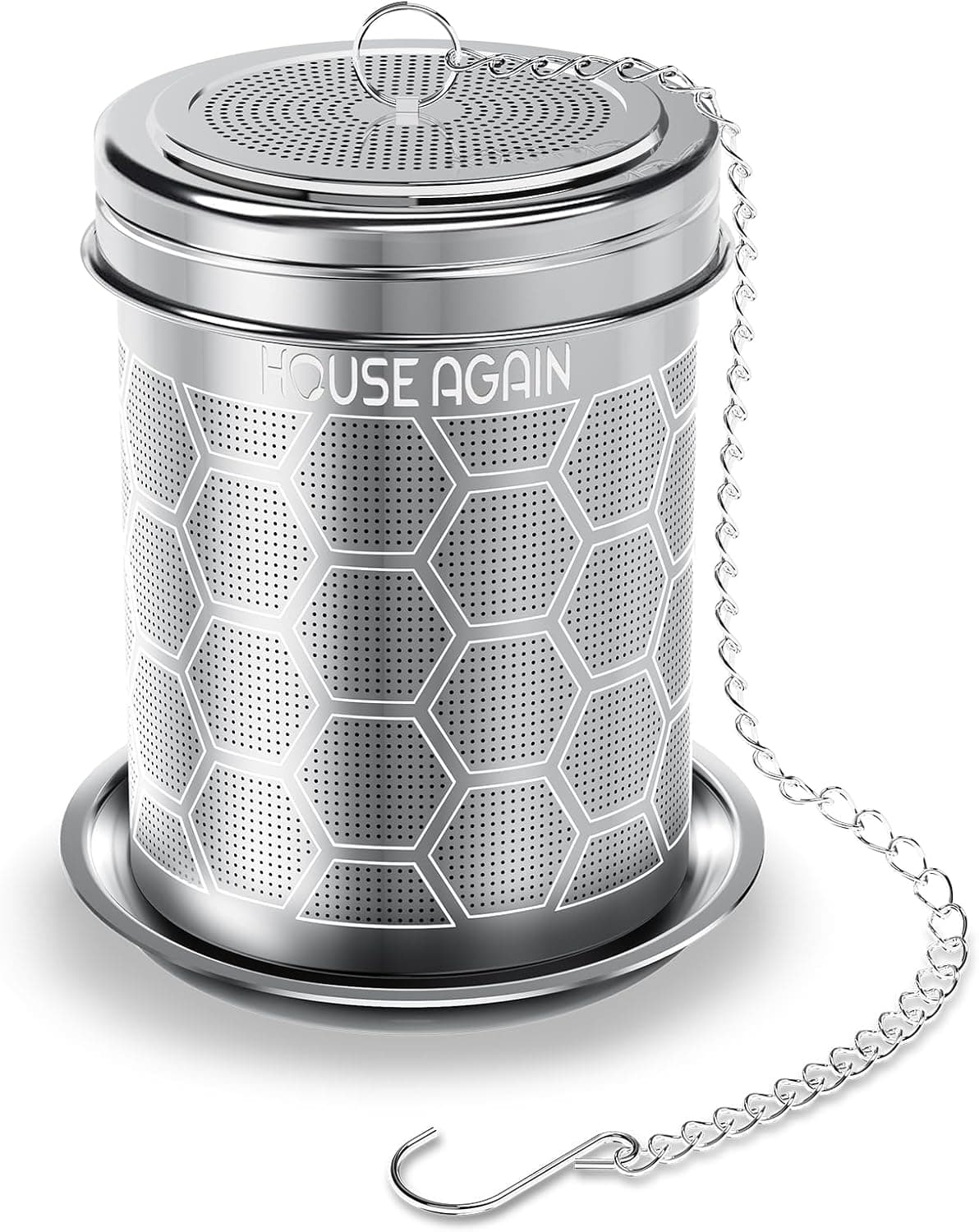 House Again Extremely Fine Mesh Tea Infuser, Stainless Steel Filter for Cups Mugs Teapots (Large)