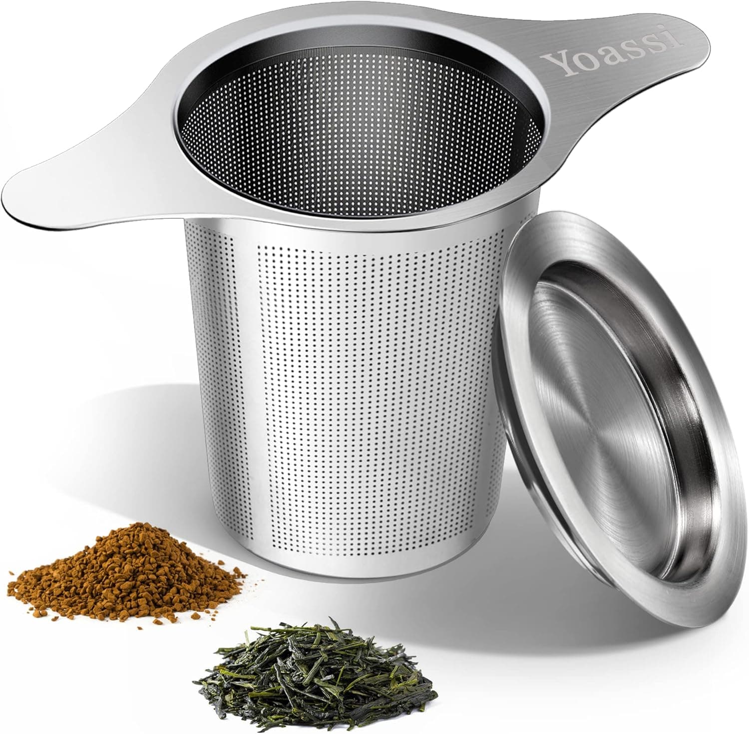 Yoassi Extra Fine 18/8 Stainless Steel Tea Infuser Mesh Strainer with Double Handles