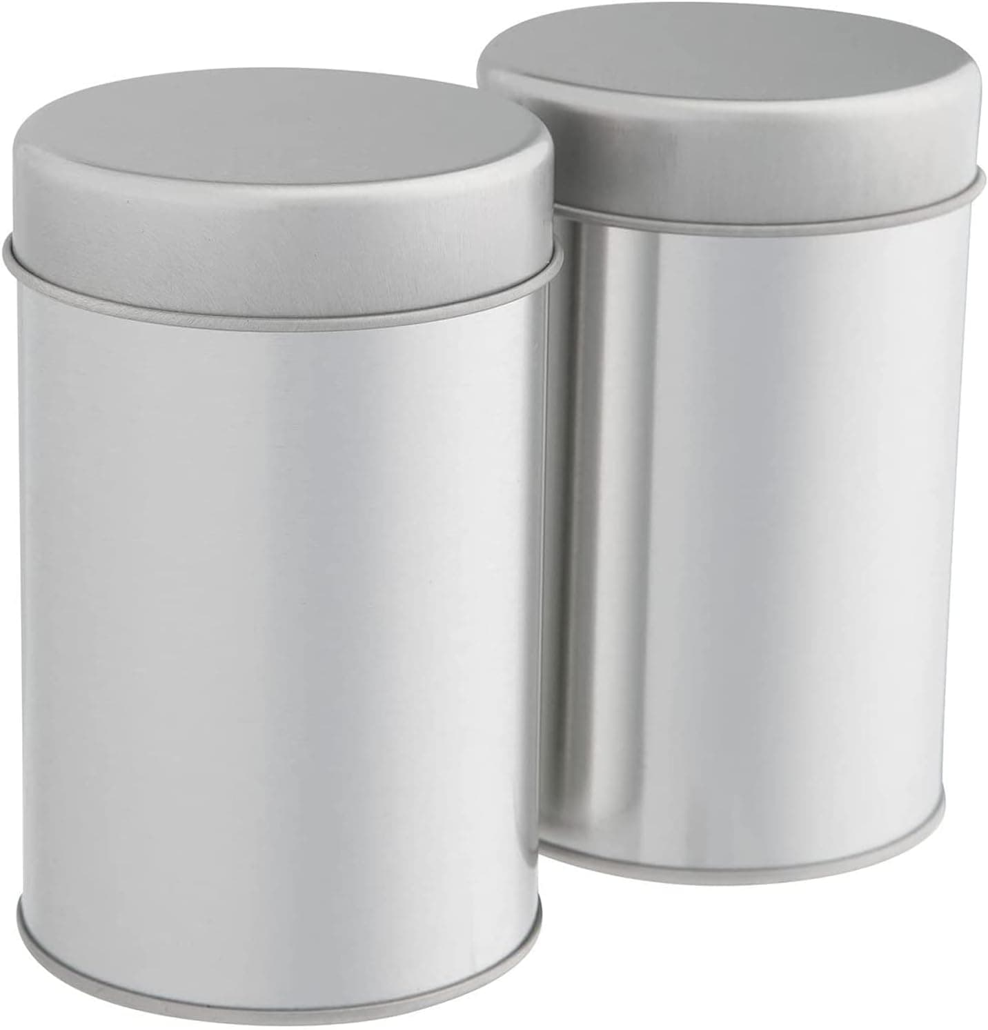 SILVERONYX Tea Tin Canister with Airtight Double Lids for Loose Tea, 2 pc