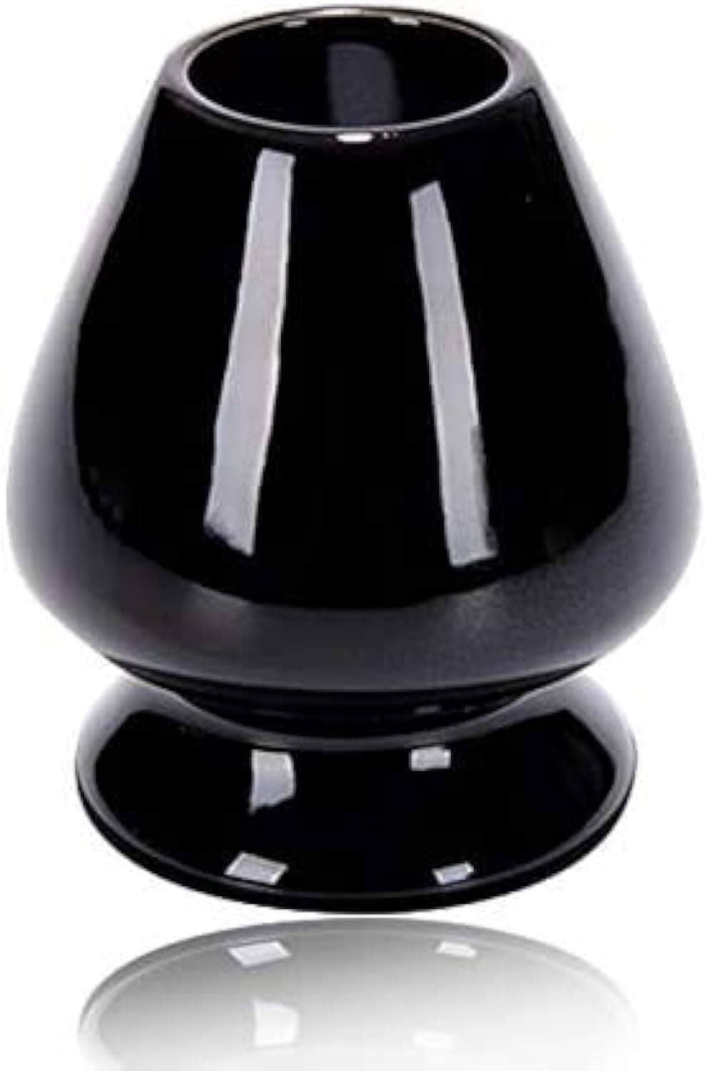 HARU MATCHA (Kuse Naoshi) Matcha Green Tea Ceramic Whisk Holder for Japanese Tea Ceremony, Black