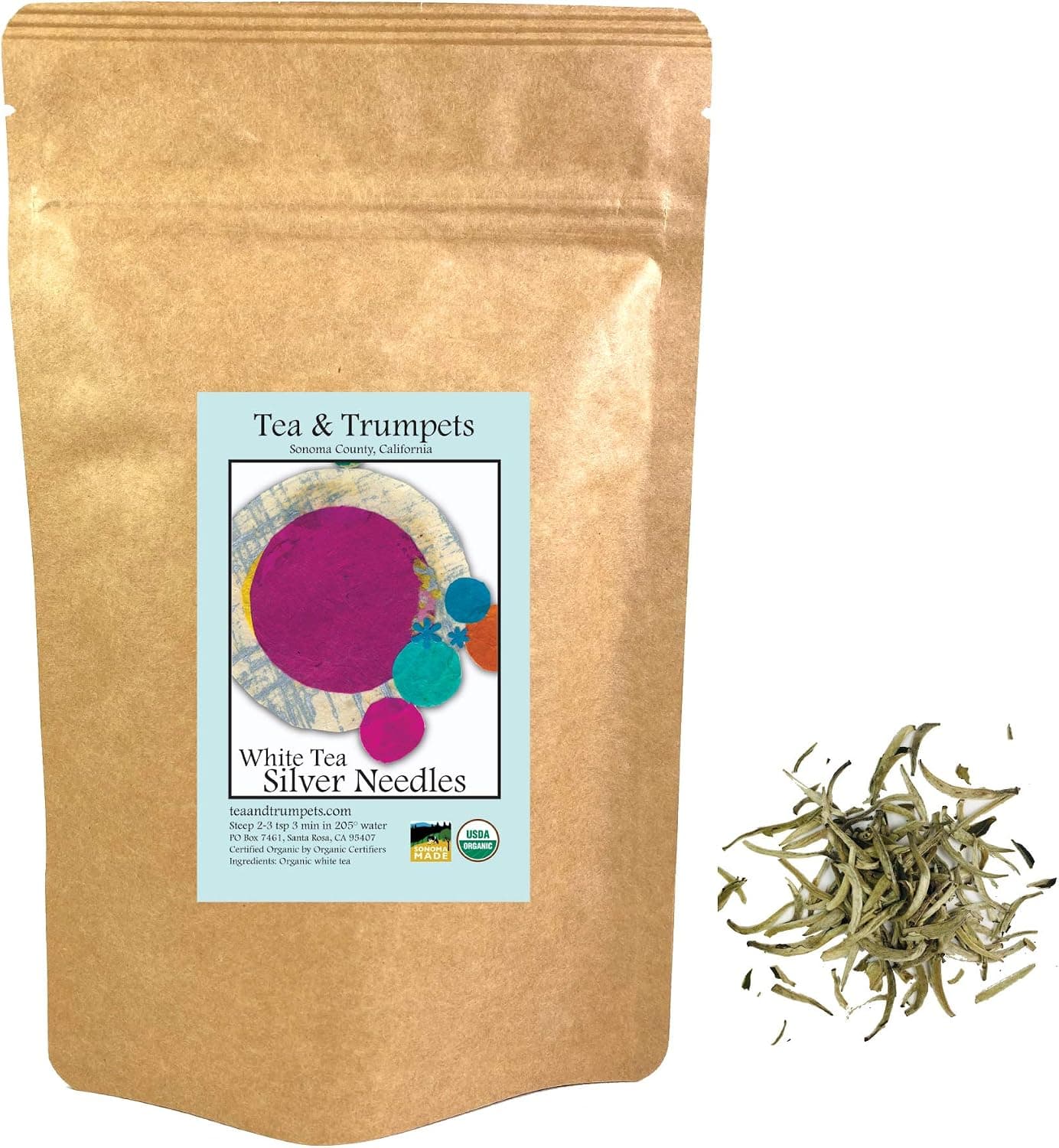 USDA Organic Silver Needles Loose Leaf White Tea - 4 oz