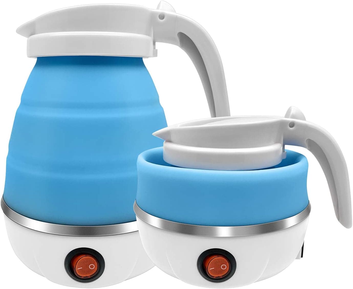 0.6L Small Travel Foldable Electric Kettle, Collapsible Coffee Tea Kettle, Automatic Shut-Off, Portable, Easy Storage