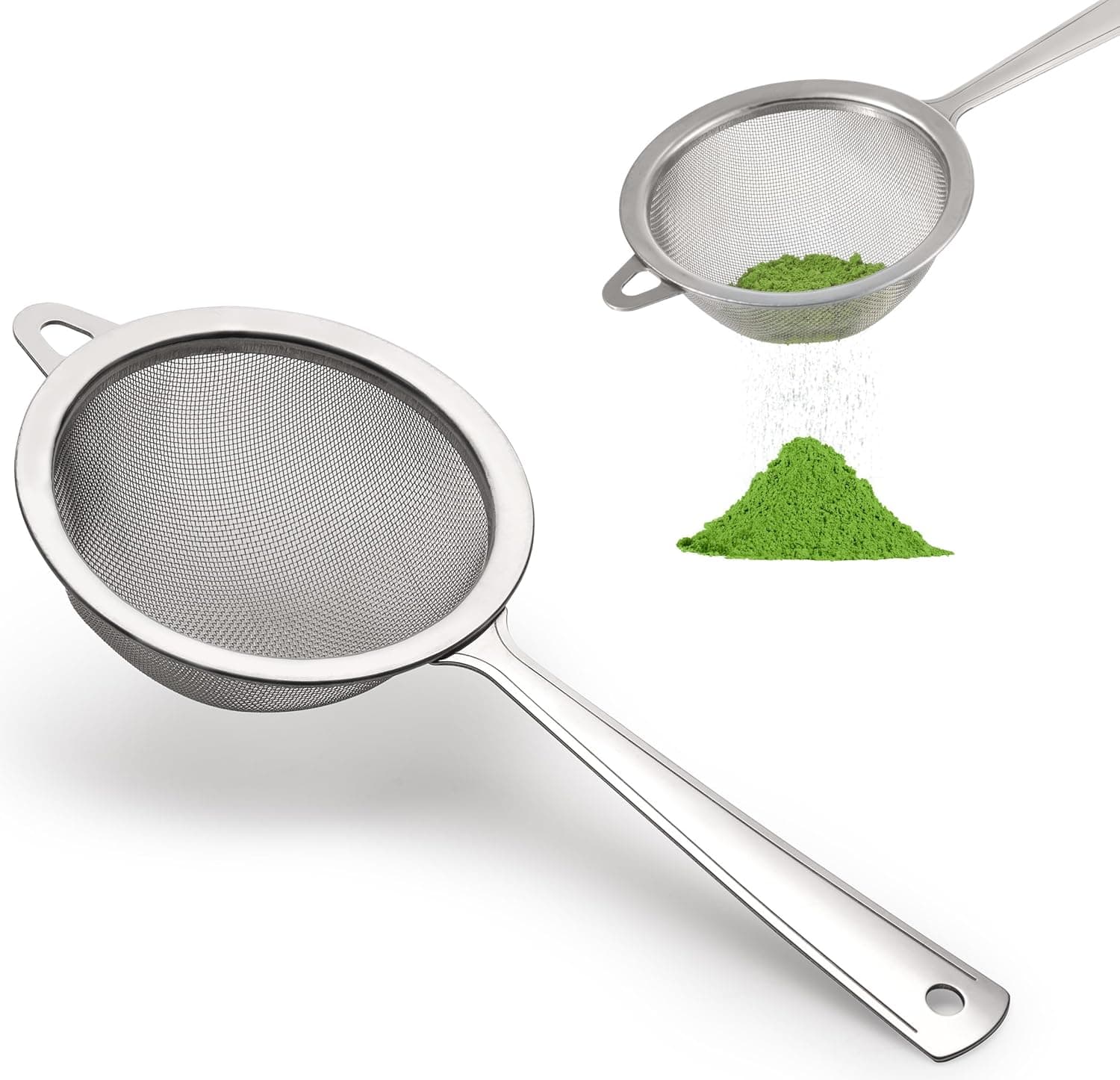 Matcha Sifter, Tea Strainer, Very Fine Mesh, Stainless Steel, Eliminate Clumps in Matcha Green Tea Powder