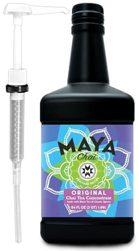 Maya Original Chai Tea Concentrate, Heritage Recipe, 64 fl oz with Pump