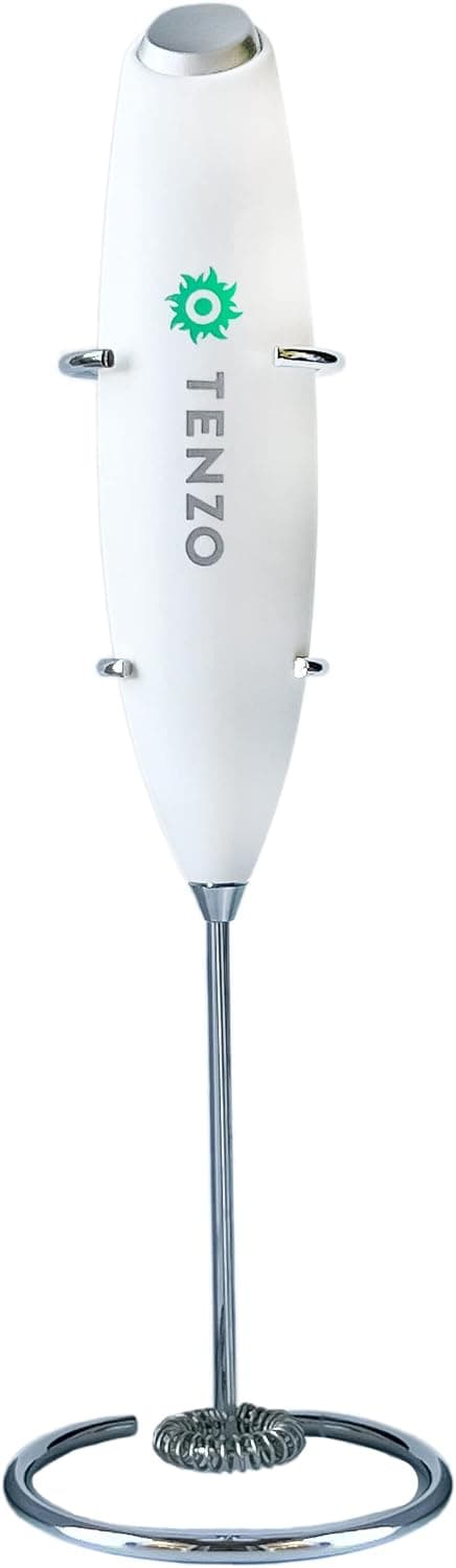Tenzo Electric Matcha Whisk and Milk Frother (Batteries Included) - Handheld Foam Maker