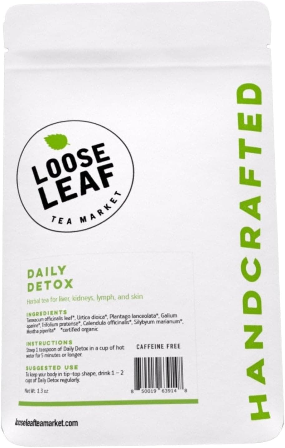 Daily Detox Cleansing Herbal Tea, Caffeine Free Organic Loose Leaf