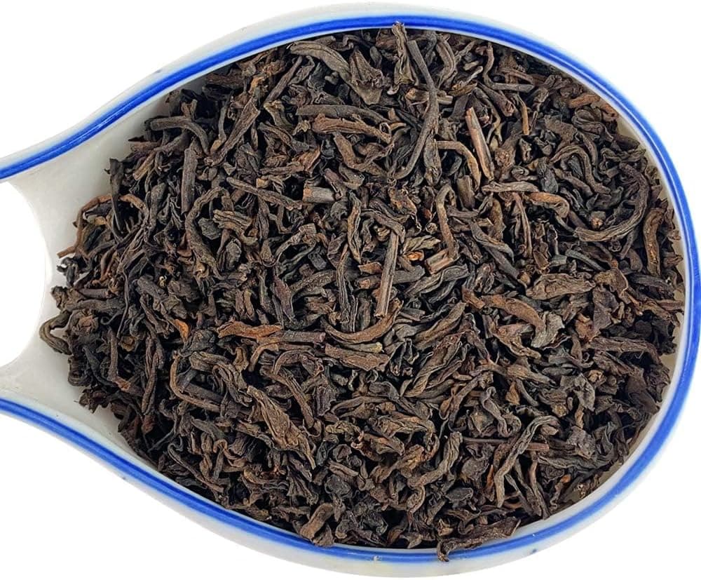 TIAN HU SHAN Puerh Tea Loose Leaf, Ripe Pu'erh Aged Tea, 8 Ounce