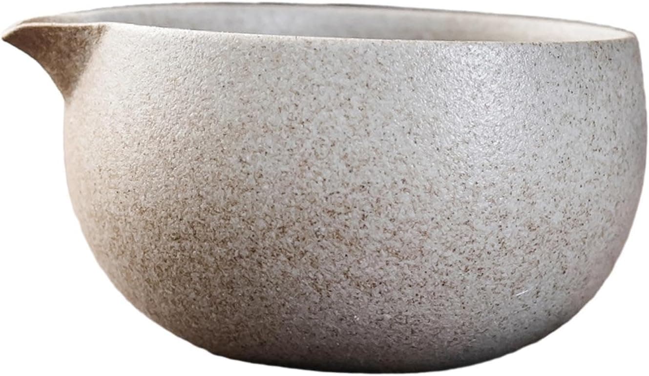 MagiDeal Ceramic Tea Matcha Bowl Chawan with Spout, Pottery Clay, Style C