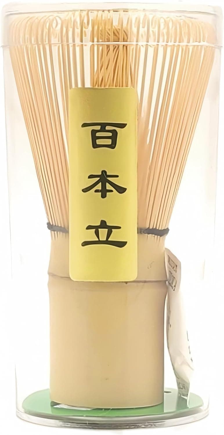 Matcha Whisk, Bamboo Whisk for Matcha Powder, Handcrafted Organic Traditional Japanese Chasen, 100-Prong