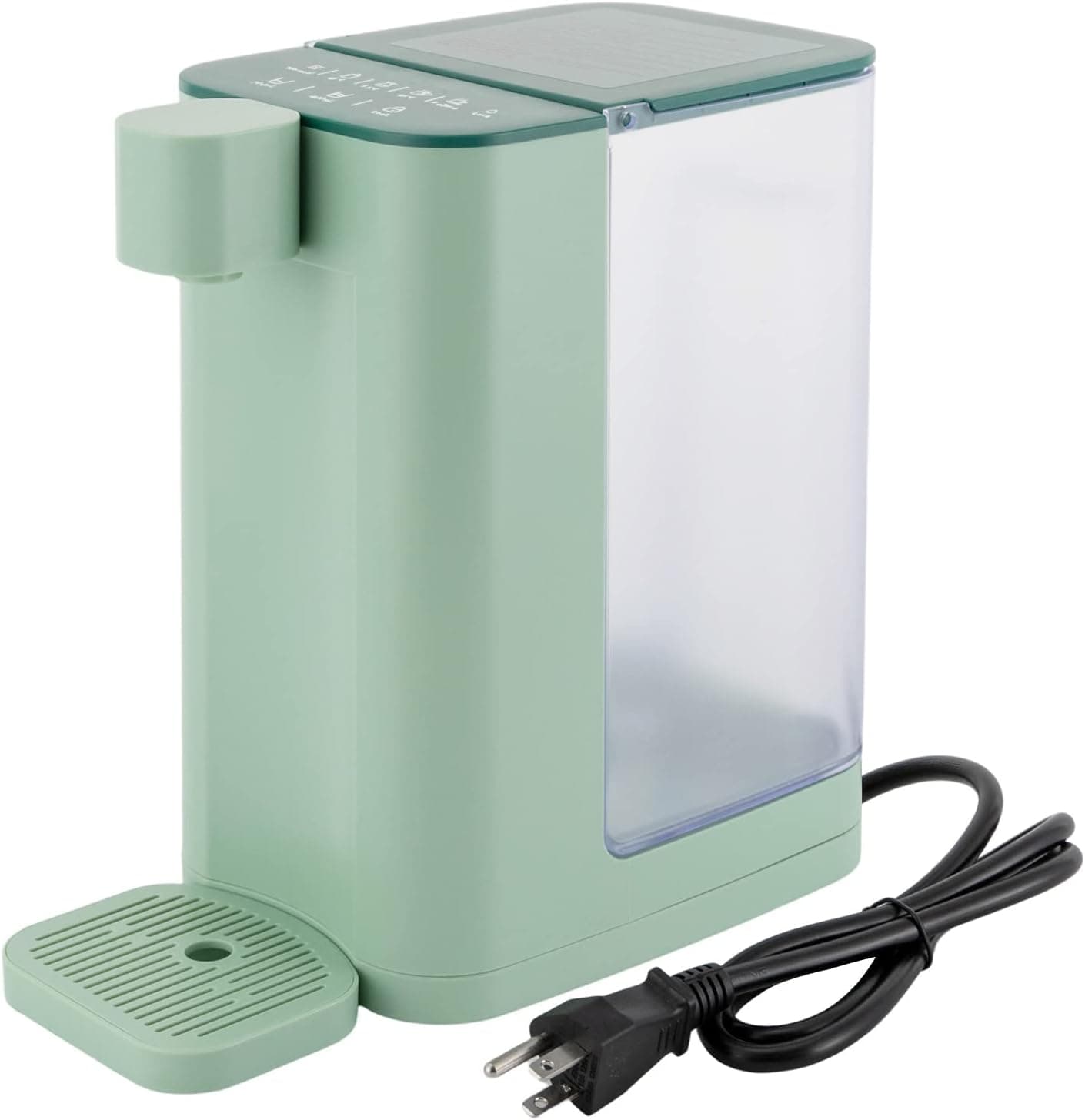 Instant Hot Water Dispenser, 3L/102oz Electric Tea Kettle Countertop with Adjustable 5 Temperatures & 2 Outputs, Safety Lock (Green)