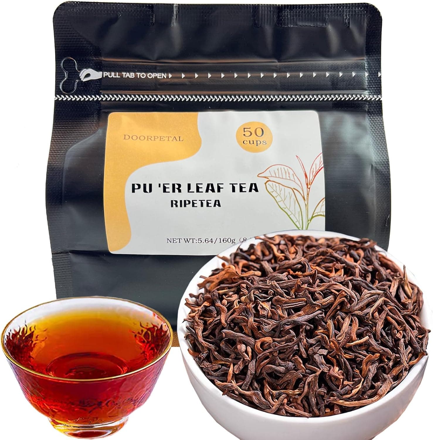 Premium Pu-erh Tea Loose Leaf 5.64oz/160g - Ripe (Shou) Aged Pu-er