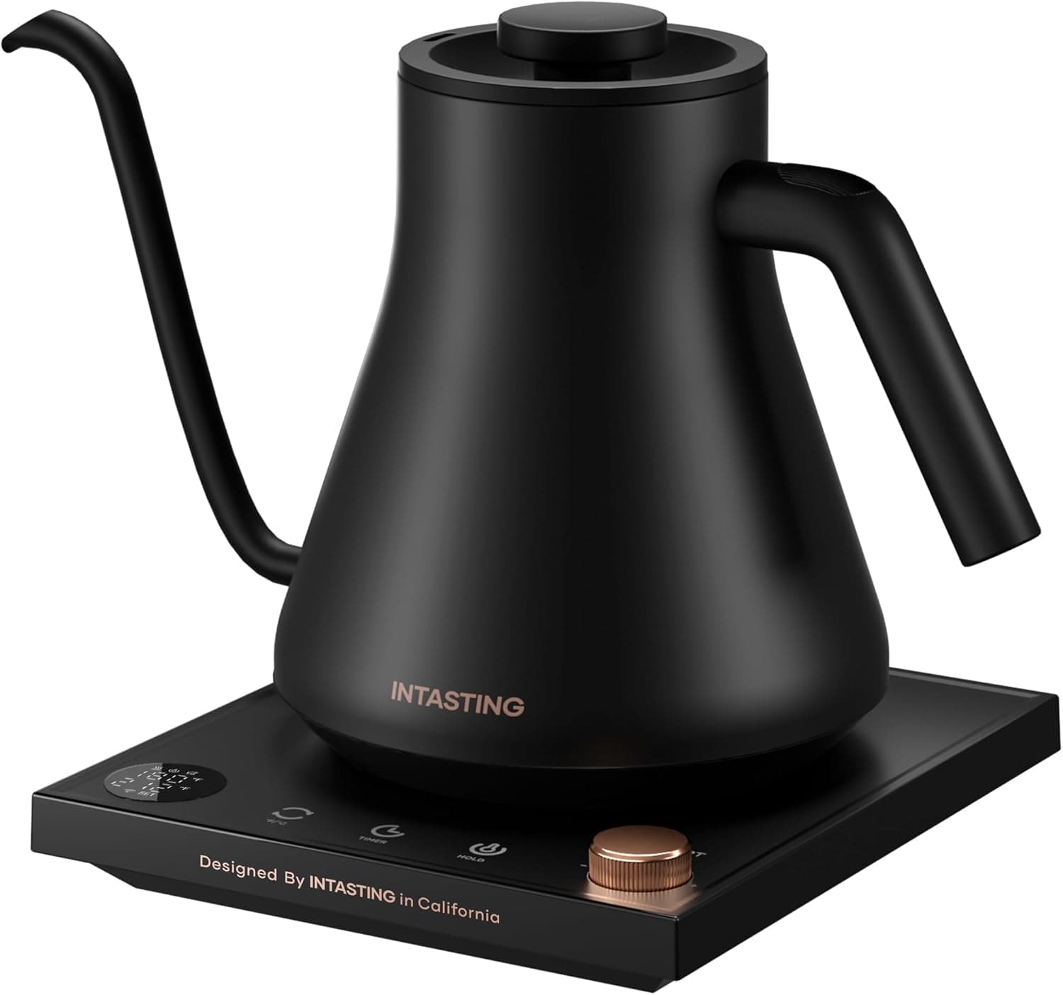 INTASTING Gooseneck Electric Kettle, Temperature Control, 30 oz, 0.9L, Black
