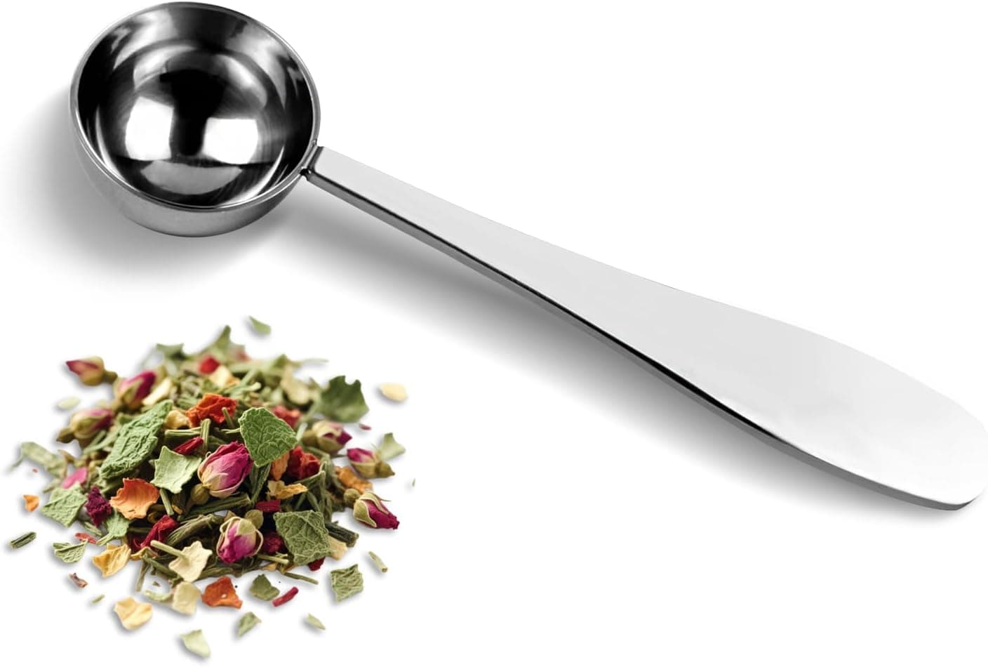 Perfect Measure Loose Leaf Tea Spoon, Premium 18/8 Stainless Steel Tea Scoop for All Tea Types