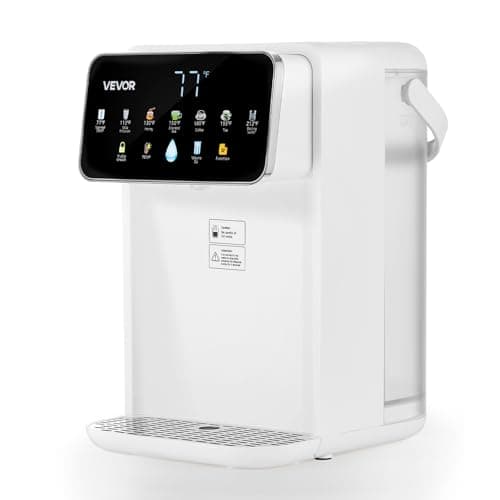 VEVOR Instant Hot Water Dispenser, Countertop Boiling Water Dispenser with Adjustable 7 Temperatures & 7 Water Volumes, 118oz Removable Water Tank, Quick Heating with Touchscreen & Child Lock for Home