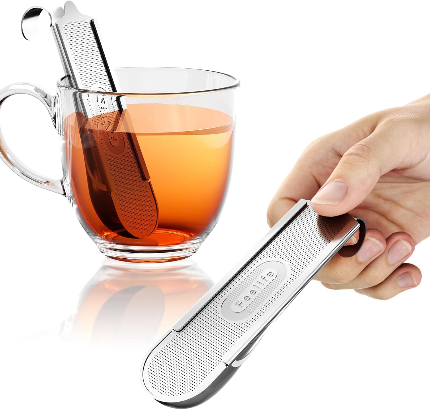 Feelife Tea Infuser for Loose Leaf Tea, 2-in-1 Tea Scoop Infuser Fine Mesh, 304 Stainless Steel