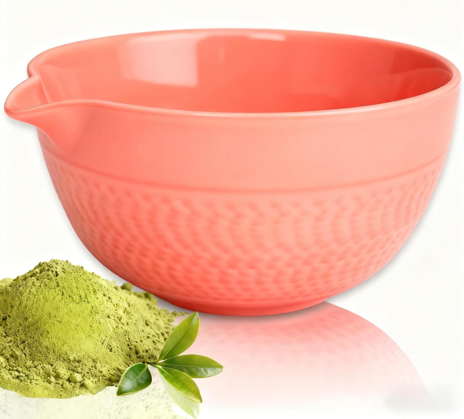 Zivosely Matcha Bowl with Spout, Traditional Ceramic Japanese Ceremonial Chawan for Whisking & Daily Use, 18oz/500ml Black