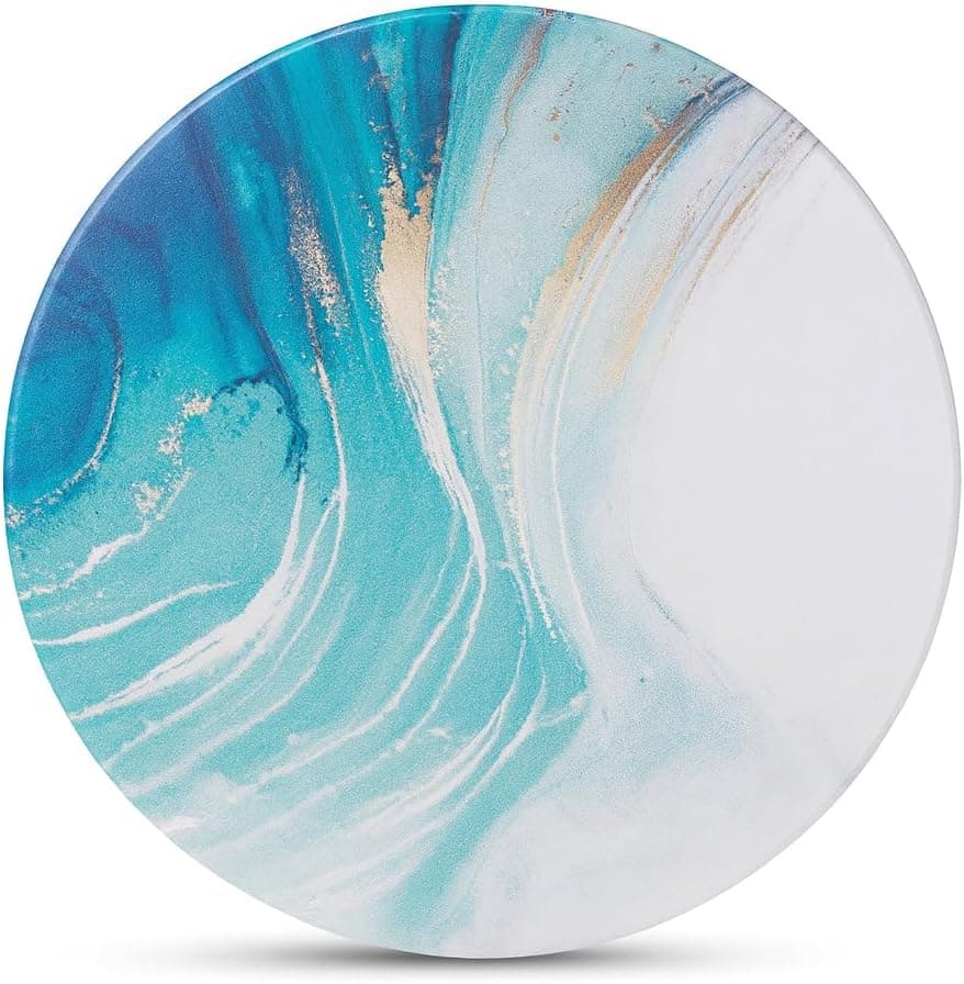 Ceramic Drink Coasters Set 6 Pack Absorbent Stone with Cork Backing for Mugs
