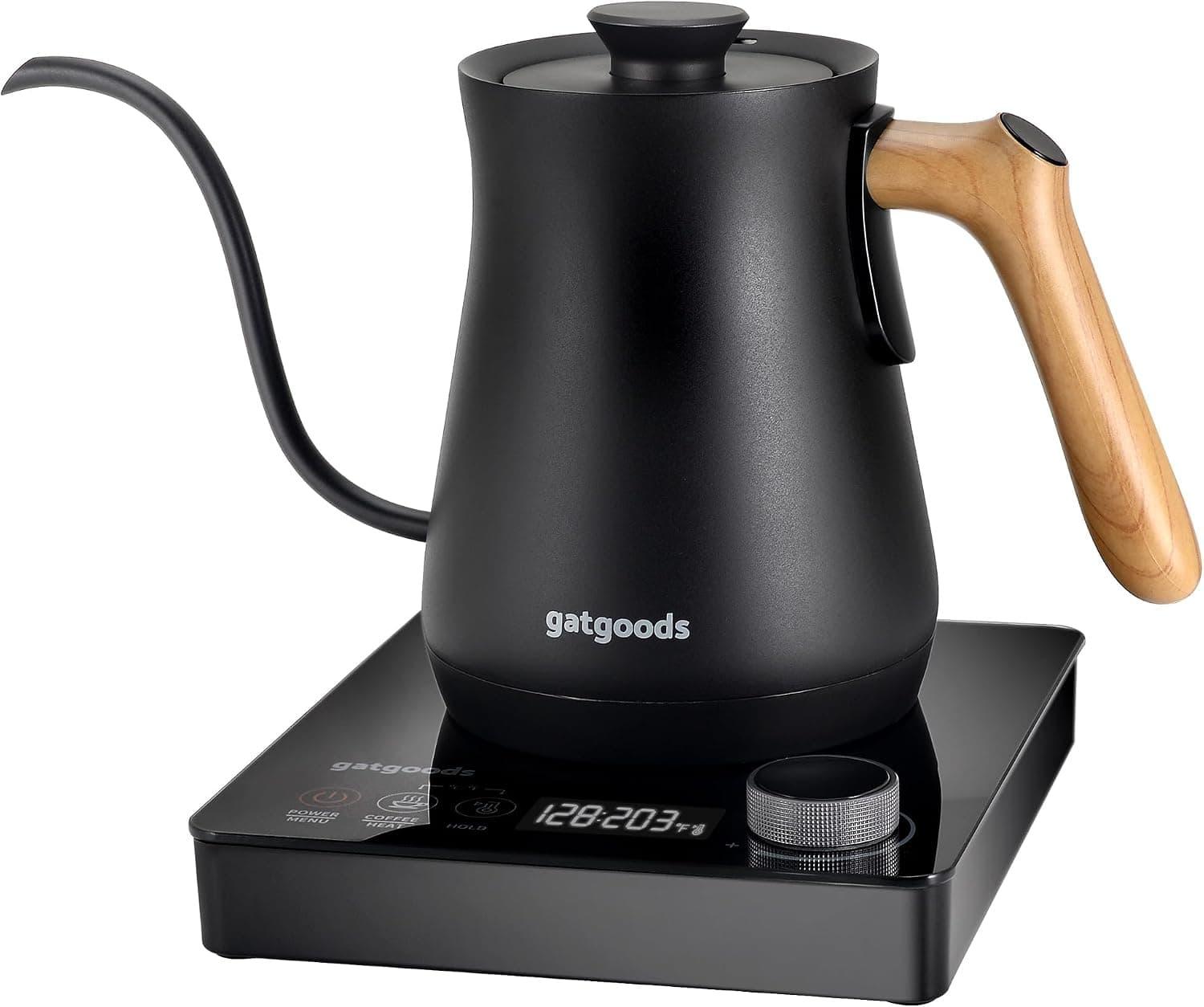 GATGOODS Electric Gooseneck Kettle, Precise Temperature Control, 27oz
