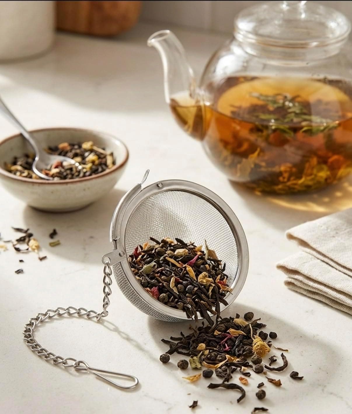 Tea Strainer for Loose Leaf Tea, Fine Mesh Infuser