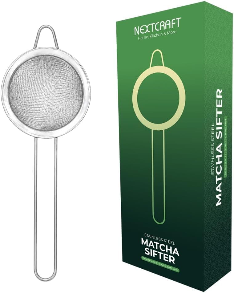 Matcha Tea Sifter Stainless Steel with Handle, Fine Mesh Sieve for Matcha Powder, Dishwasher Safe